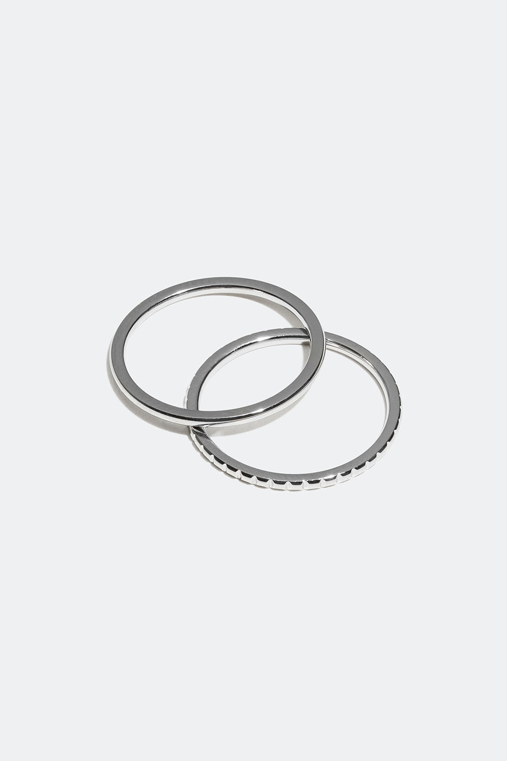 Ringe i stål, 2-pak i gruppen Smykker / Ringe / Flerpak hos Glitter (25600072)