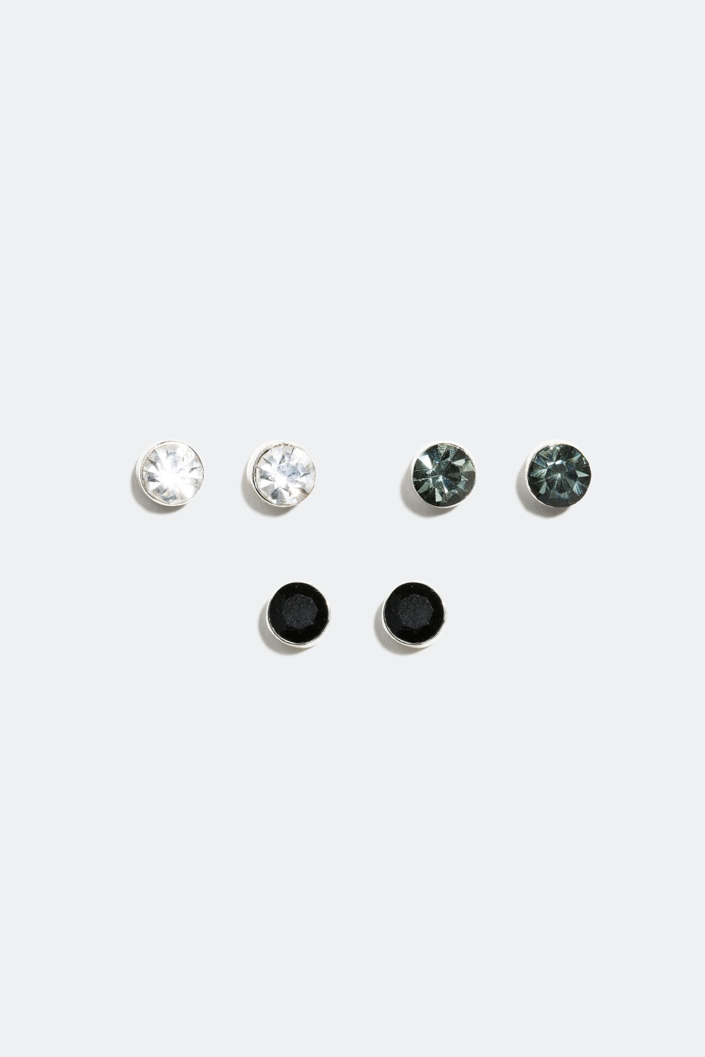 Ørestikker med farvede sten, 3-pak i gruppen Smykker / Øreringe / Flerpak hos Glitter (326752)