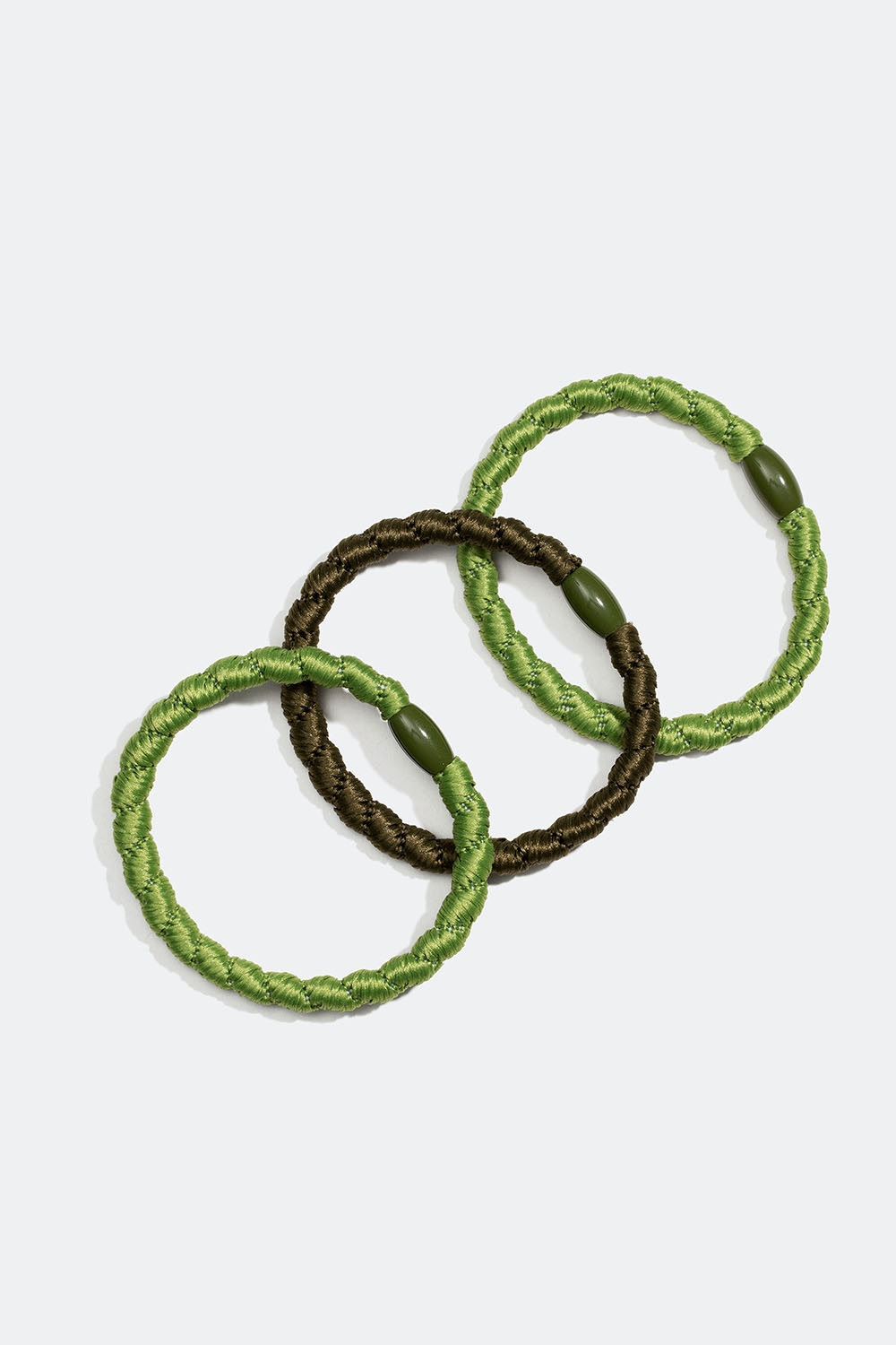 Smalle flettede hårbånd i en blanding grøn, 3-pak i gruppen Håraccessories / Hårelastikker / Flerpak hos Glitter (332000747800)