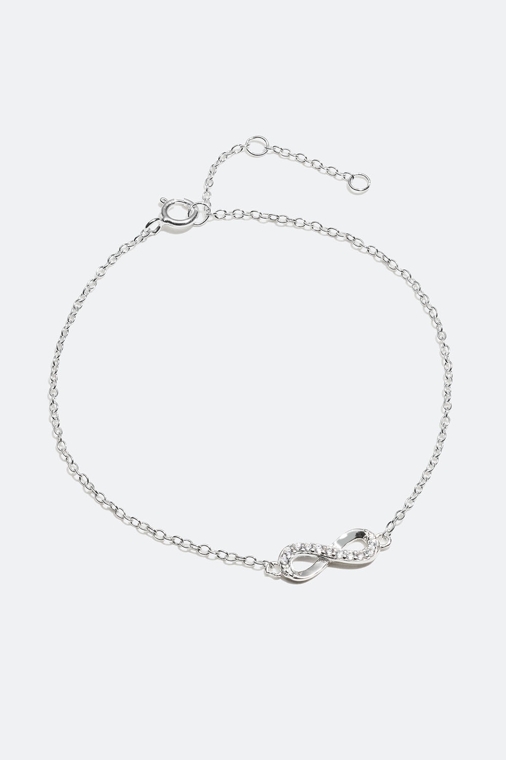 Sterling sølv armbånd med infinity symbol i gruppen Ægte sølv / Sølvarmbånd / Tynde hos Glitter (551000531001)