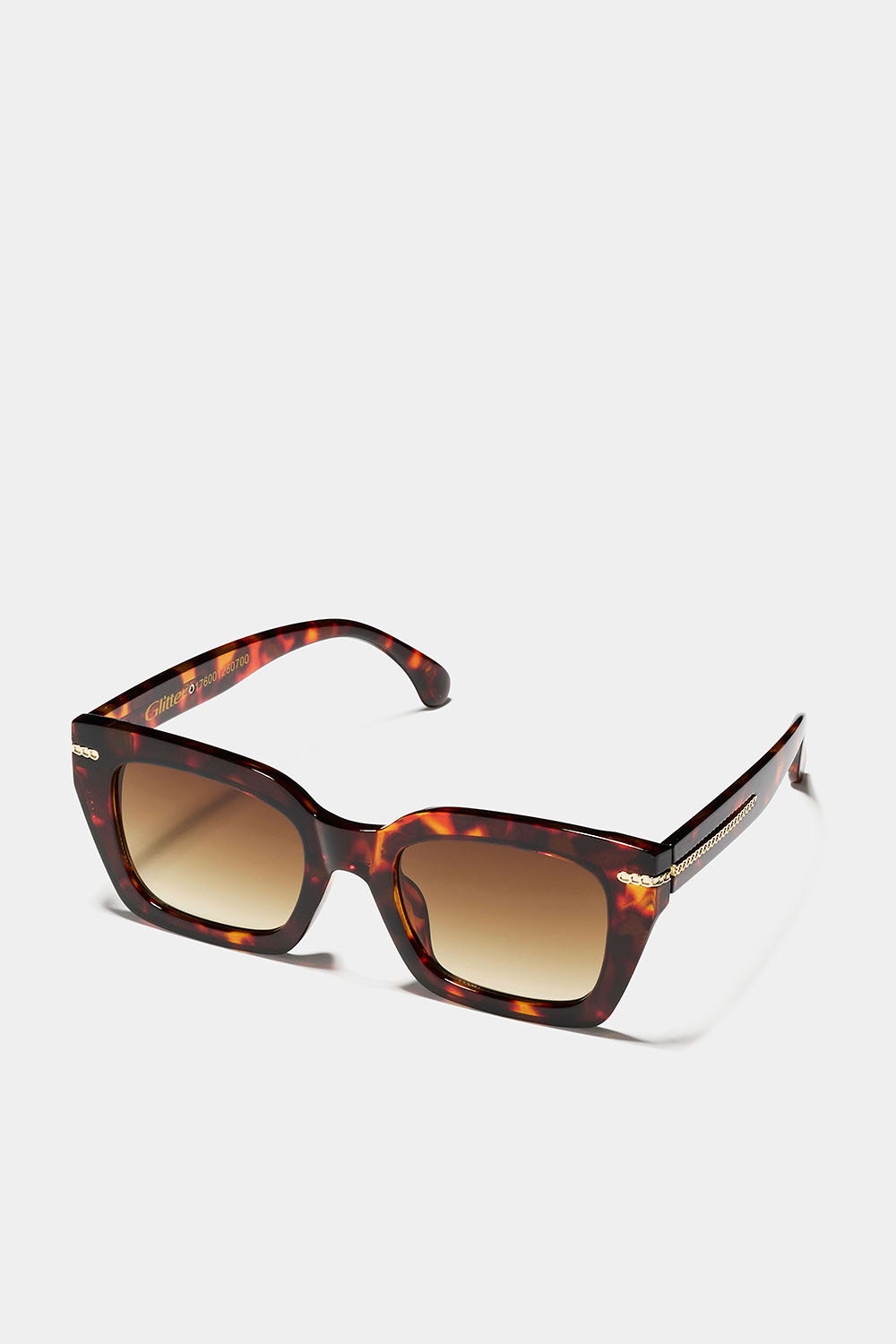 Kantede solbriller med kædedetalje