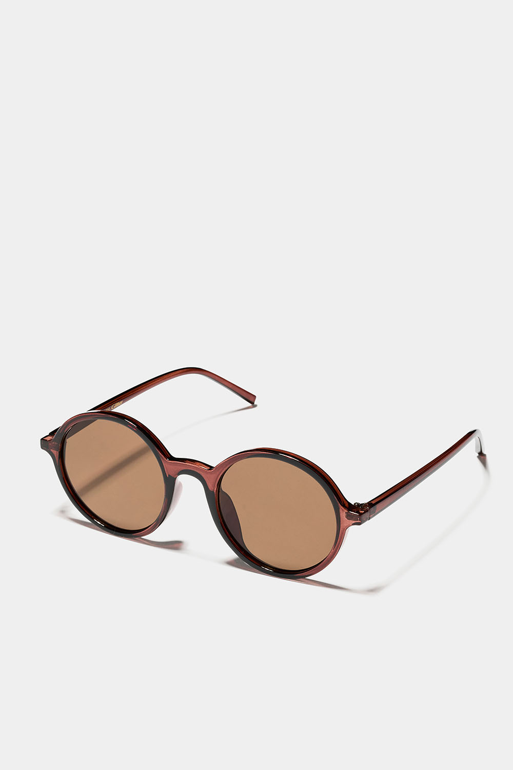 Runde solbriller med brunt stel