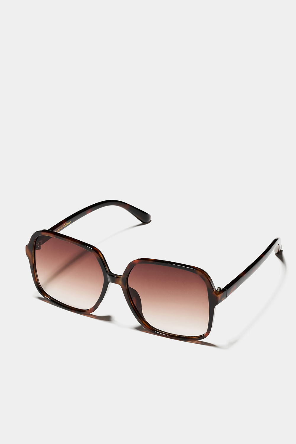 Firkantede oversize solbriller i skildpaddemønster