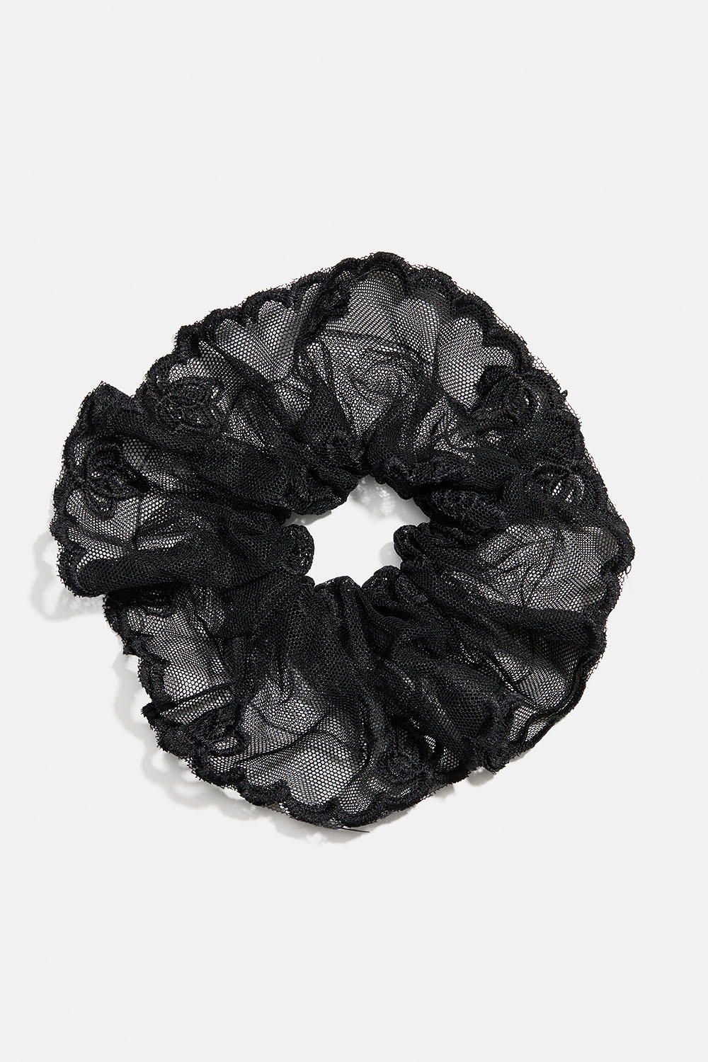 Sort scrunchie med blondestof